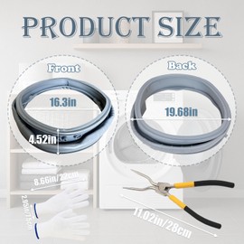 MDS47123619 Washer Door Boot Seal – Compatible with LG & Kenmore Front Load Washers (WM3270CW, WM3500CW, WM3700HVA, WM3670HVA) – Replaces AP6236842, AGF75223080, 4511798 (MDS47123619)