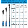 YOTOO Extendable Ratchet Set 3Pcs 1/4", 3/8" & 1/2" Drive