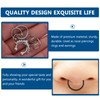 SAFIGLE 12pcs Stainless Steel Ear and Nose Ring Silver Nose