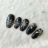 Snowflake handmade nail tip - Oval / 눈꽃송이 수제네일팁 -