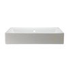 DECOLAV 1444-CWH Tallia Rectangular Above-Counter Ceramic Bathroom sink, 22.25 X