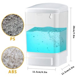 IEALODS Manual Soap Dispenser 33.8oz / 1000ml Wall Mounted Soap Dispenser Hand Commercial Soap Dispenser for Bathroom Kitchen Hotel Restaurant, Shampoo Dispenser for Liquid Gel(Transparent)