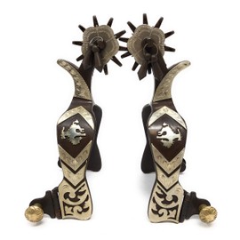 AJ Tack Wholesale Bucking Bronc Engraved Spurs - Mens