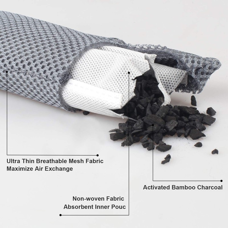 12 Pack Charcoal Shoe Deodorizer Bags inserts, Shoe Odor Eliminator,Drawer