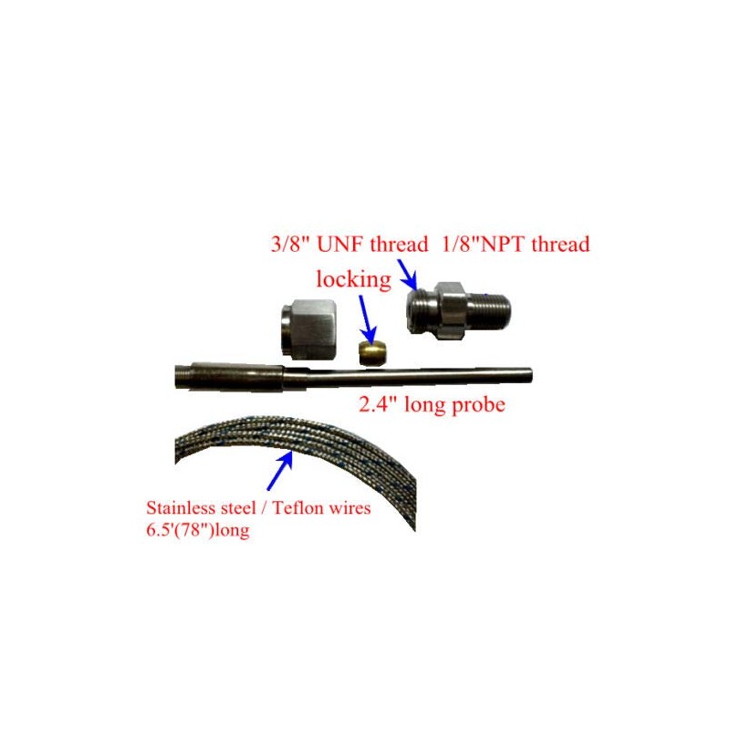 IIL Thermocouple K Type 1500F, Stainless Steel Probe, 90 Degree,