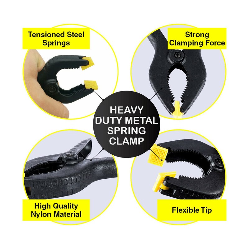 32PCS Nylon Spring Clamps Set Quick DIY Tools Grip Plastic