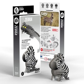 EUGY 3D Zebra Model, Craft Kit, Multi-Colour
