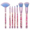 NOVIIML rushes Set Glitter Unicorn Foundation Sparkles Cute Fan Powder