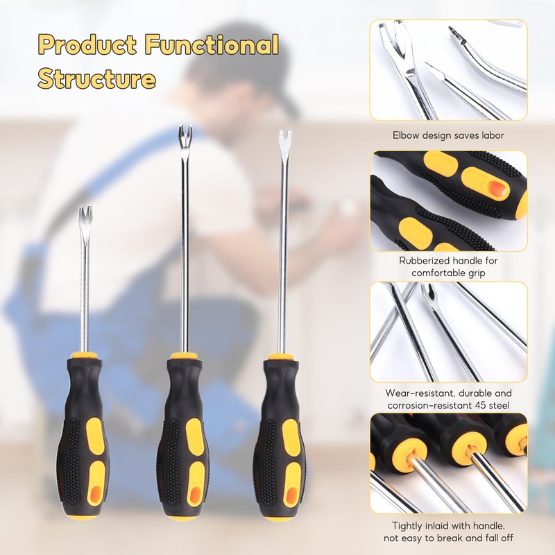 Nail Staple Rivet Tack Puller, 4 PCS Upholstery Staple Remover