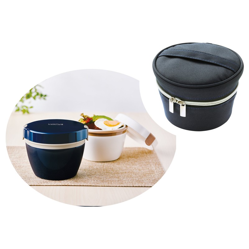 ASVEL LANTUS Cafe Bowl Lunch Insulated Bag For HLB-CD800, Navy