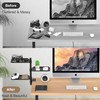 POWNEW 3 Tier Metal Clamp On Desk Shelf - 360°