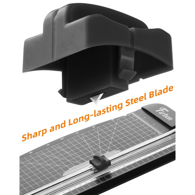 Firbon 2Pcs Refill Blades for A4 A5 Paper Cutter, Spring-Loaded