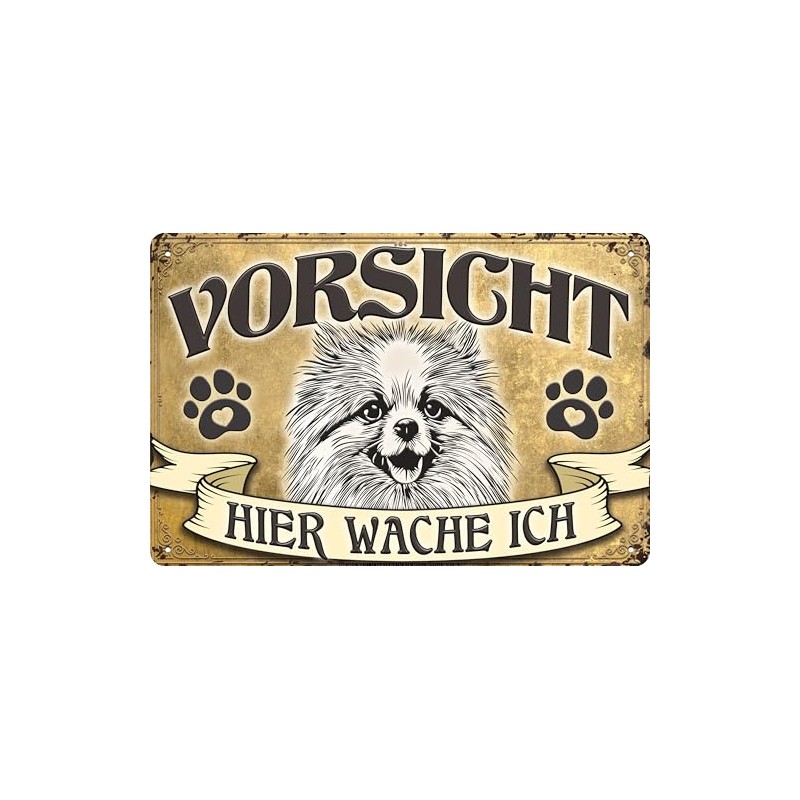 30 x 20 cm Weatherproof Dog Tin Sign, Warning Notice,