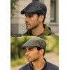 FREESE Men's Hunting Hat, Newsboy Cap, Classic Leather-Look, UV Cut,