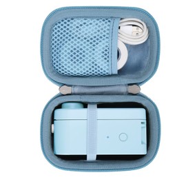 Khanka Storage Case Compatible MakeID Thermal Label Printer Label Writer Blue (Case Only)