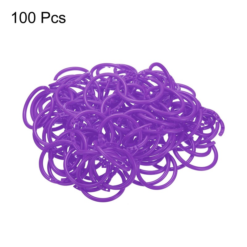 PATIKIL 2" OD 1.6" ID Loose Leaf Rings, 100 Pack