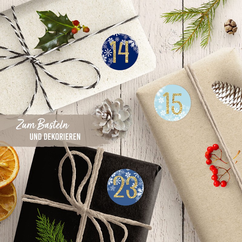 Papierdrachen 24 Advent Calendar Number Stickers – No. 26 –