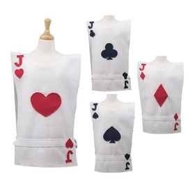 Jack Playing Card Costume Tunic (Hearts, Spades, Clubs or Diamonds) Alice in Wonderland/Card Soldier - Baby, Toddler, Kids, Teen, Adult and Plus Sizes Available (Adult Large)