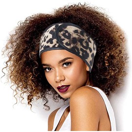 YBSHIN Boho Wide Headbands Black Leopard Yoga Running Head Wraps Stylish Vintage Head Scarfs Elastic Turban Hair Bands for Women and Girls (A- Leopard)