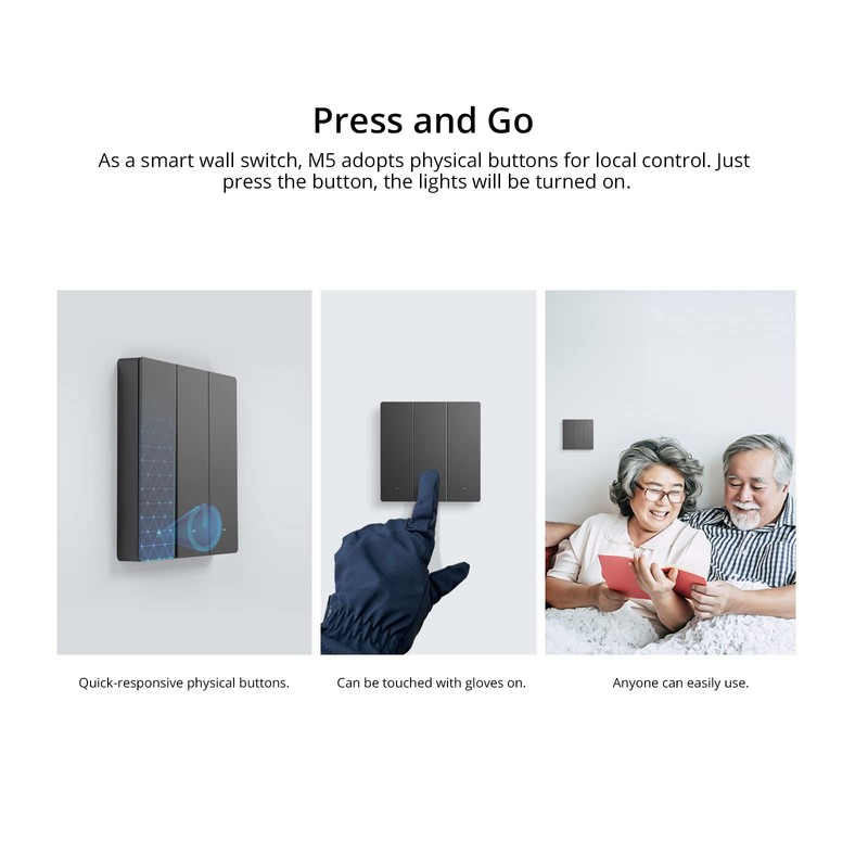 SONOFF Smart Mechanical Switch Smart Light Switch, 2.4GHz WiFi Light