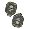 Rweroyiu Skull Camo Unisex's Pickleball Paddle Cover Fashion Zippered Pickleball