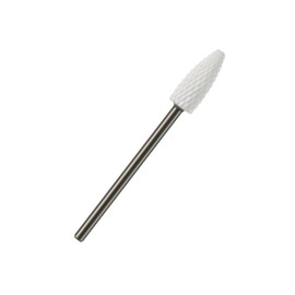 FRCOLOR Ceramic Flame Bit Medium Electric Nail Drill Bit for Nail Art for Salon and Home Use and Dead Skin Removal Tool