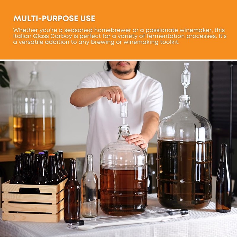 E.C. Kraus 3 gal Glass Carboy