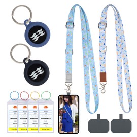 SWATOM Princess Cruise Medallion Holder Accessories 8PCS Waterproof Cruise Luggage Tags for Suitcases 2024 & 2025 with Ocean Crossbody Phone Lanyards Adjustable Phone Strap Cruise Essential Set