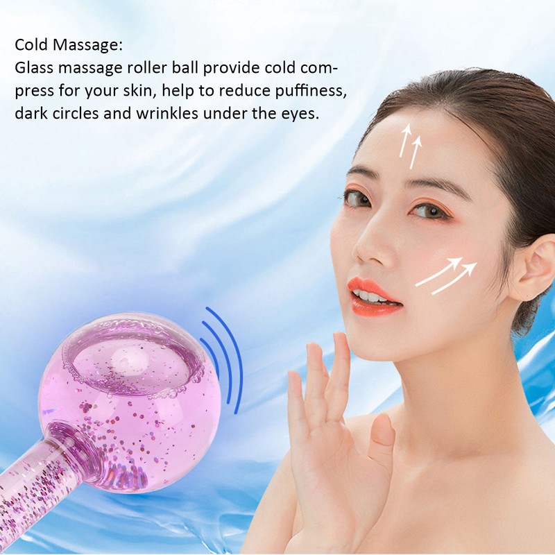 Glass Cooling Massage Ball Reduce Swelling Promote Circulation Cold Compress