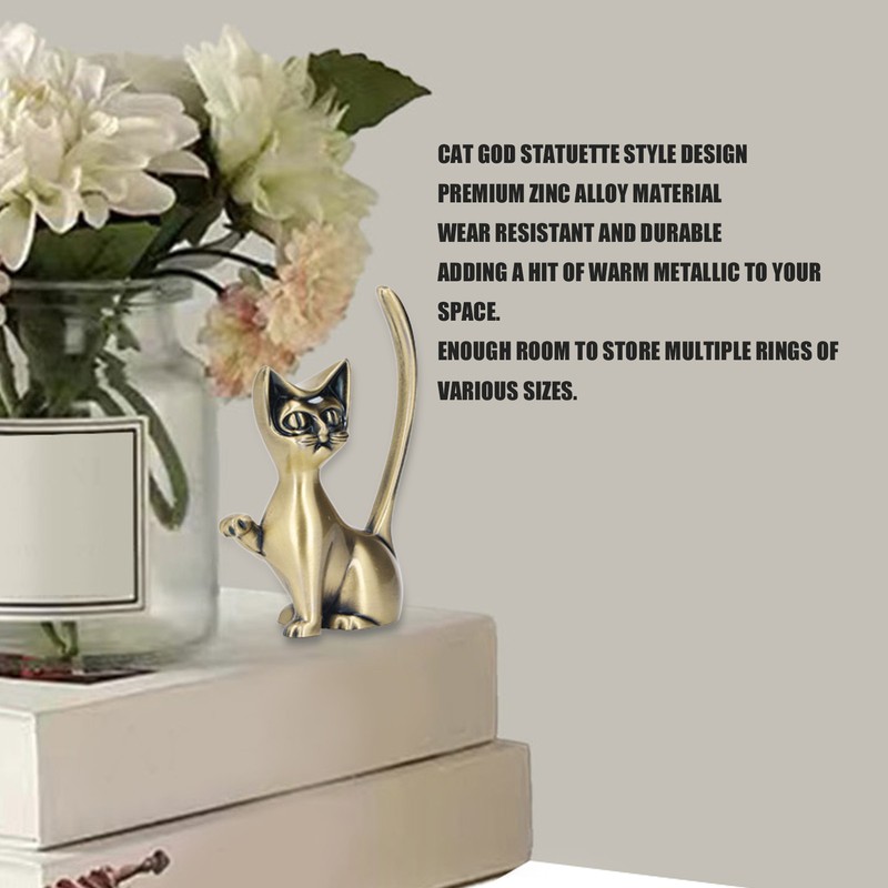 Cat God Ring Holder Cat God Design Zinc Alloy Sturdy