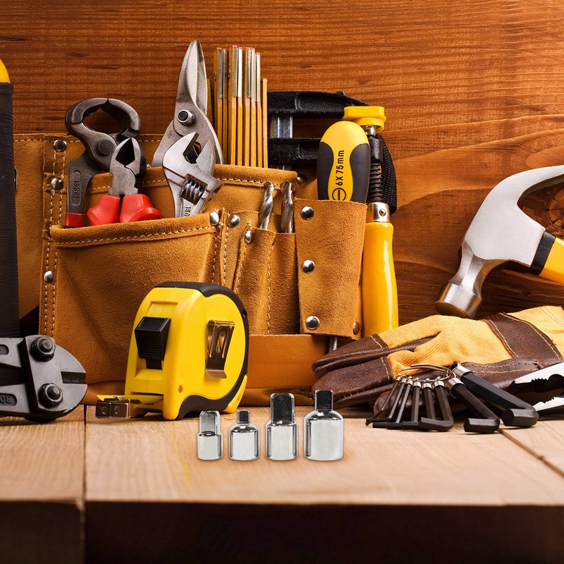 DIGIFLEX 4pc Socket Ratchet Tool Converter Reducers Adaptors 1/2" 3/8"