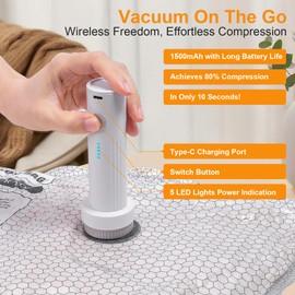 Coopache Pack of 15 Vacuum Bags for Clothes with Pump Electric, 5 x 40 x 50, 5 x 40 x 60, 5 x 50 x 60, Space-saving Vacuum Bags Clothing, Suitable for Travel, Bedding, Moving, Daily Storage