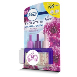 Febreze 3Volution Amethyst Blossom Dream Scented Plug Refill, 3 Alternating Fragrances to Remove Odours, 20 ml