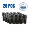 GAsupply 14x1.5 28mm Shank Lug Bolts, 20pcs Black Conical Seat