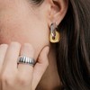 NOKMIT Chunky Hoop Earrings for Women, Bold Silver and Gold