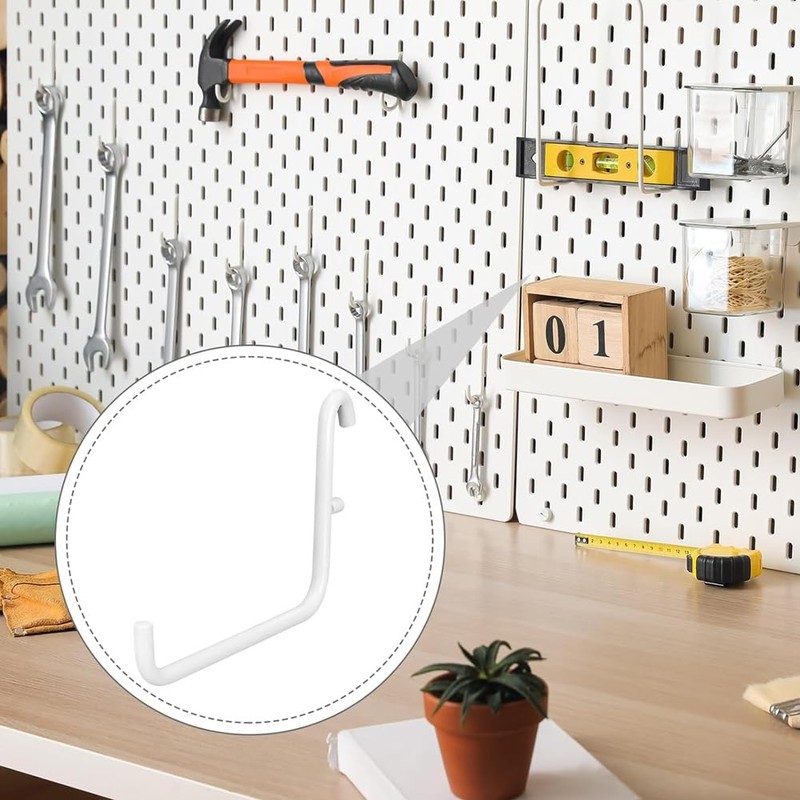 Gokoti 12Pcs Peg Board Hooks, Peg Board Accessories, Long Peg