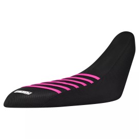 Yamaha Raptor 700 700 R Gripper Seat Cover 2006-2024 BLACK - PINK ribs #193