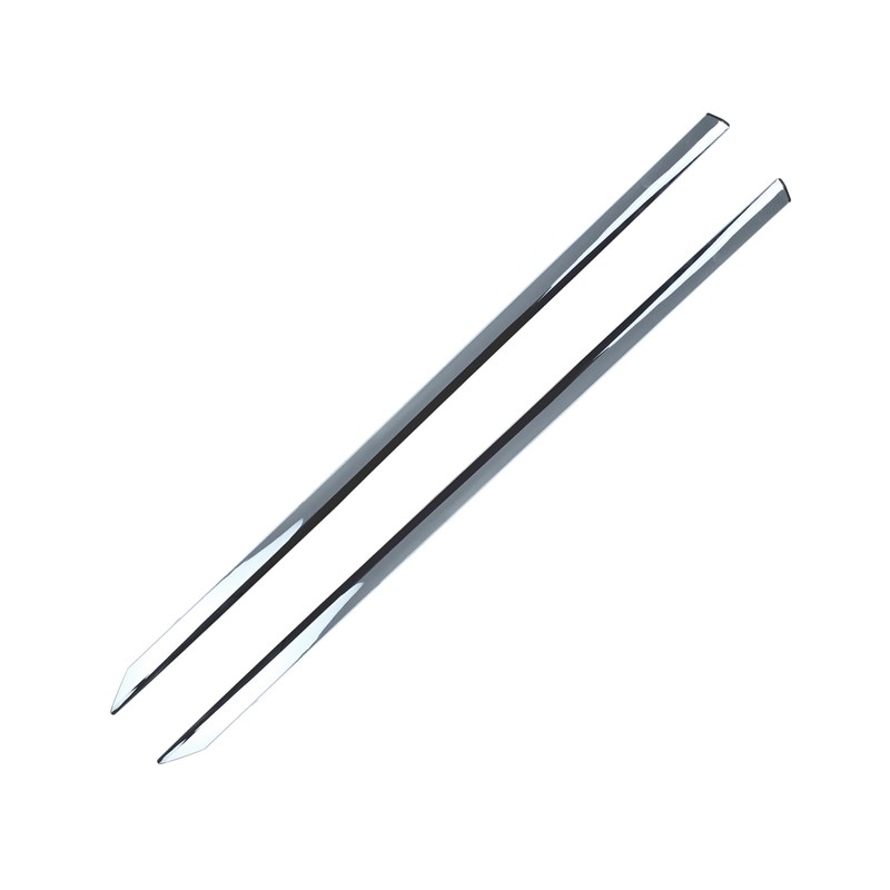 2Pcs Chrome Rear Left and Right Side Bumper Fascia Molding