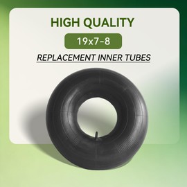 2-Pack 19x7-8 Inner Tube, Straight Valve Stem - Compatible with 19x7.00-8, 20x7-8 18x8.50-8 for Lawn and Garden Tractors, Wheelbarrows, ATVs, Go Karts