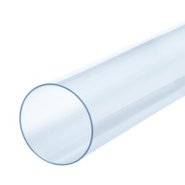 POWERTEC Clear PVC Pipe 2-1/2" x 36" Long, 1PK Rigid Plastic Tubing, Round Tube Compatible w/Dust Collection Fitting, for Woodworking Tool, Dust Collection System, Toy Cars and Bird Feeder (70176W)