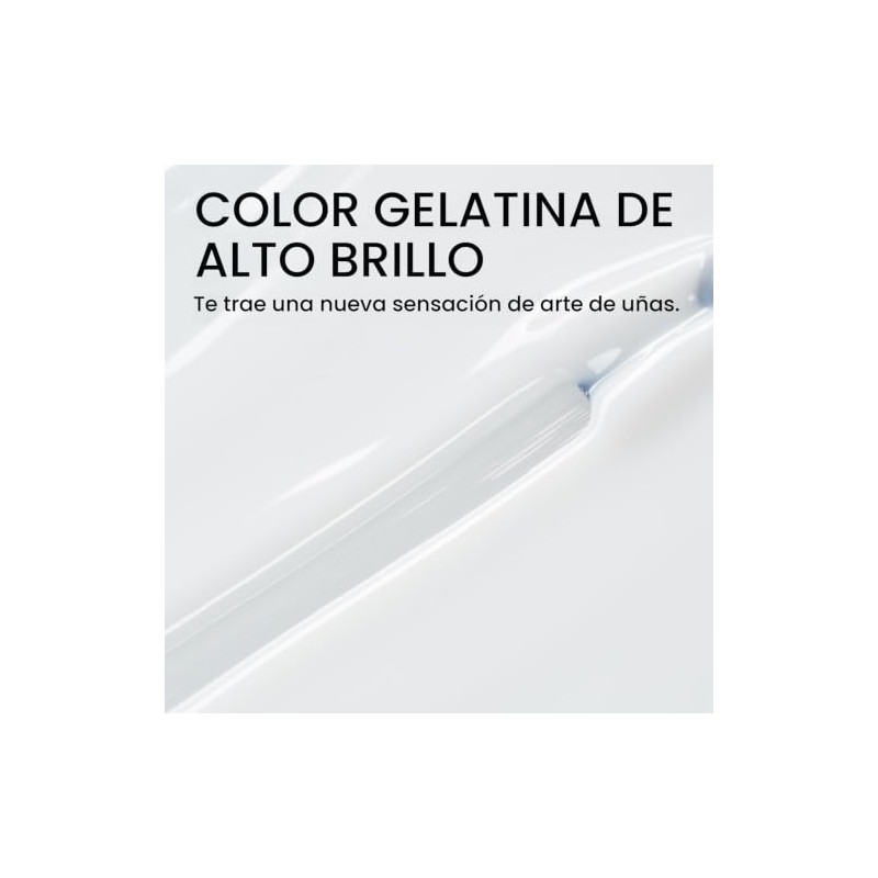 AILLSA Esmalte de uñas de gel blanco lechoso, jalea translúcida