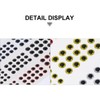 Healeved Occhi da pesca 3D autoadesivi in plastica, 4 archi,