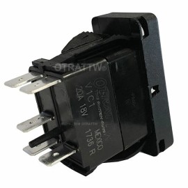 Carling Technologies OTRATTW Carling Tech Contura X Rocker Switch, Polaris, BED LIGHT, BLUE LENS