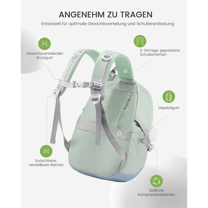 LOVEVOOK School Backpack Teenager Girls School Bag Boys Casual School