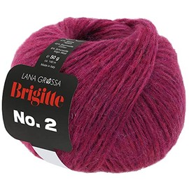LANA GROSSA Brigitte No. 2 Elegant Net Yarn Structure Made of Alpaca and Cotton, Hand Knitting Yarn Made of 47% Alpaca, 45% Cotton and 8% Virgin Wool, 50 g Wool for Knitting and Crocheting, 140 m Yarn