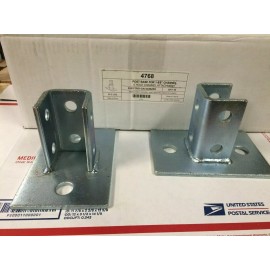 Generic 6-Hole Post Bases for Unistrut / B-Line Channel Strut #4768 P2942 Squared Base - 10