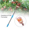 Omninmo Fruit Picker Pole with Basket, 3-8FT Telescoping Adjustable Tool