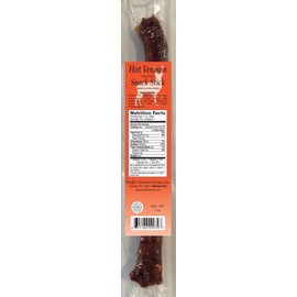 1 oz Hot Venison Snack Stick (30 Individual sticks/box)