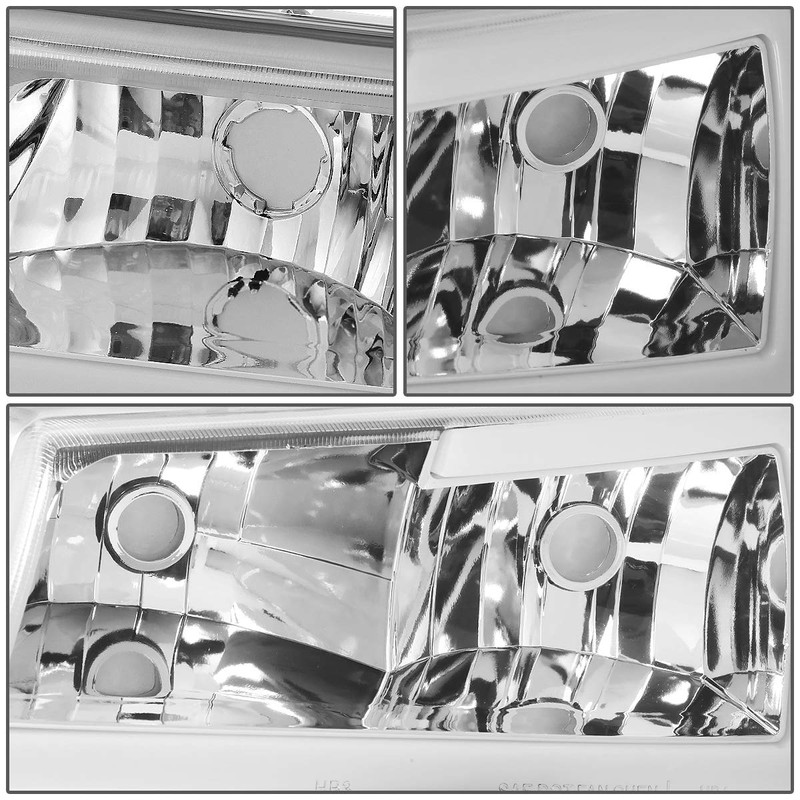 DNA Motoring HL-LB-CSIL03-CH-AM 3D LED DRL Tube Bar Headlight +