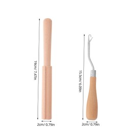 SHINEOFI 1Set Wooden Yarn Cutter Pole Multifunctional Thread Remover Tool for Hand Sewing Embroidery and Craft Projects Durable and Reliable Thread Cutting Stick